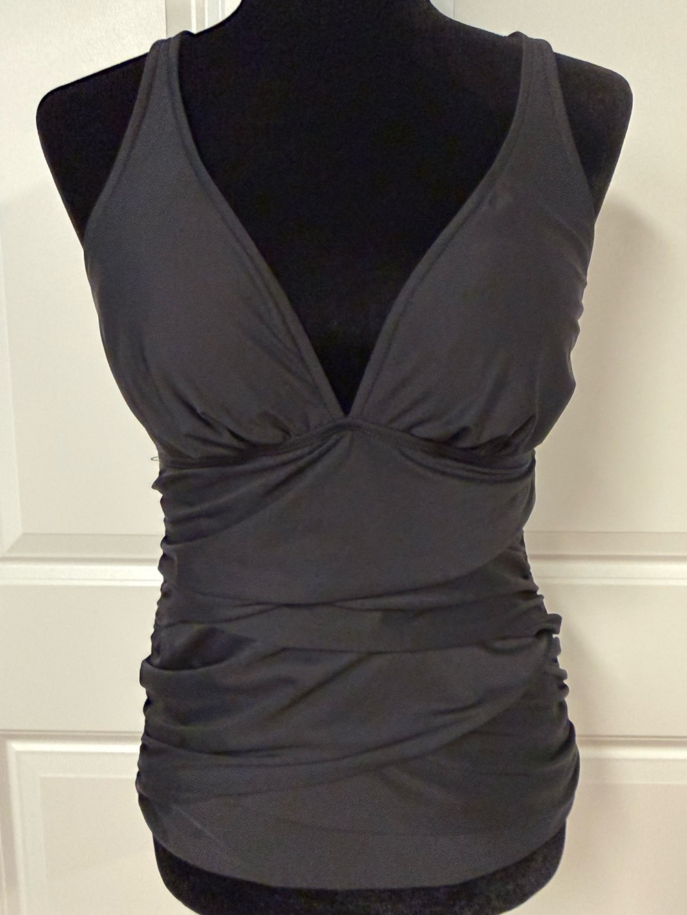 Eco Swim Plunging V-Neck Tankini Swim Top